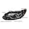 Spec-D Tuning 12-14 Ford Focus Projector Headlights Black Housing Clear Lens 2LHP-FOC12JM-SQ-OZ - alternate 7